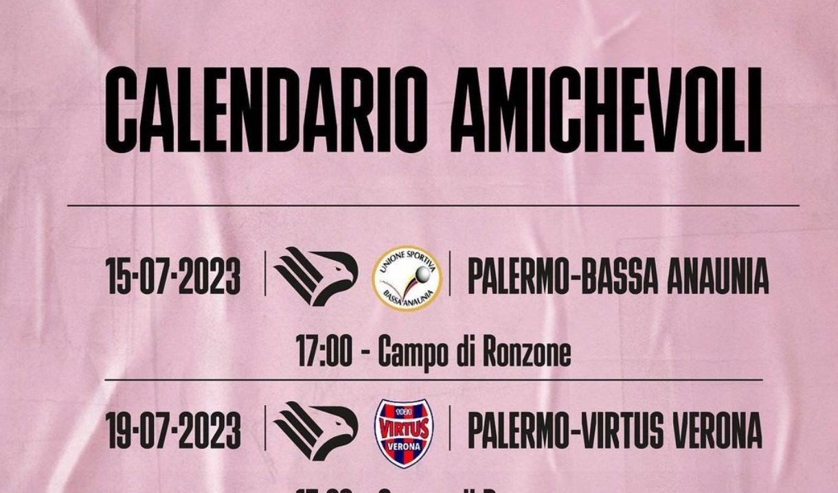 Palermo, ecco il calendario completo della stagione 2023/24