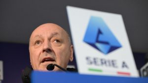 Beppe Marotta in conferenza stampa - foto ANSA - StadioNews.it